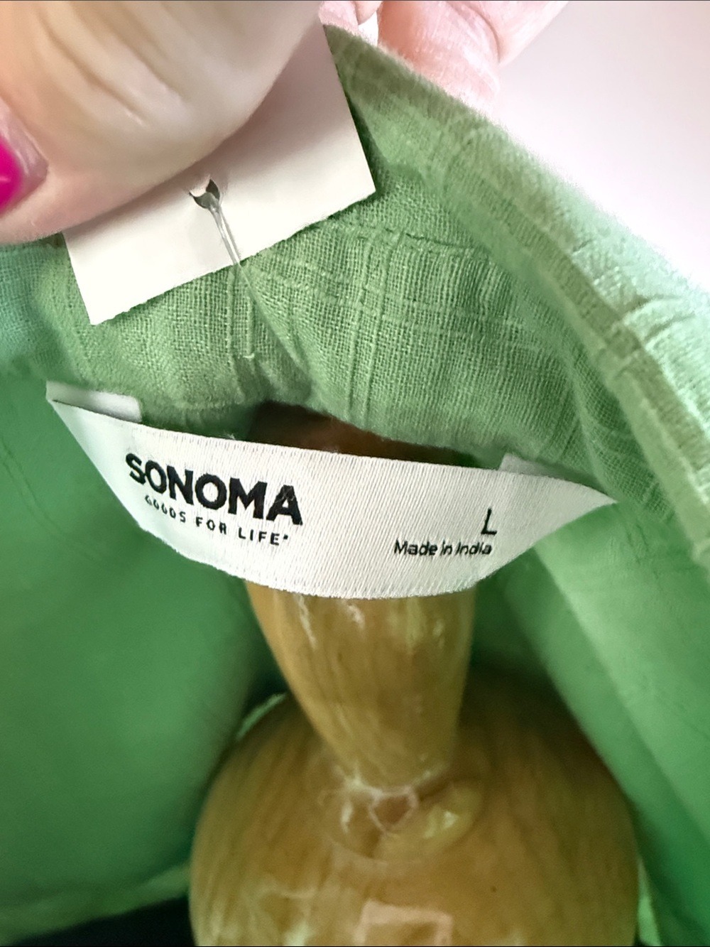 Sonoma Lightweight Button-Up Shirt in Light Green 100% Cotton Sz L NWT - Picture 11 of 11